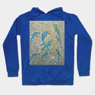 Gold and Blue Macaws Hoodie